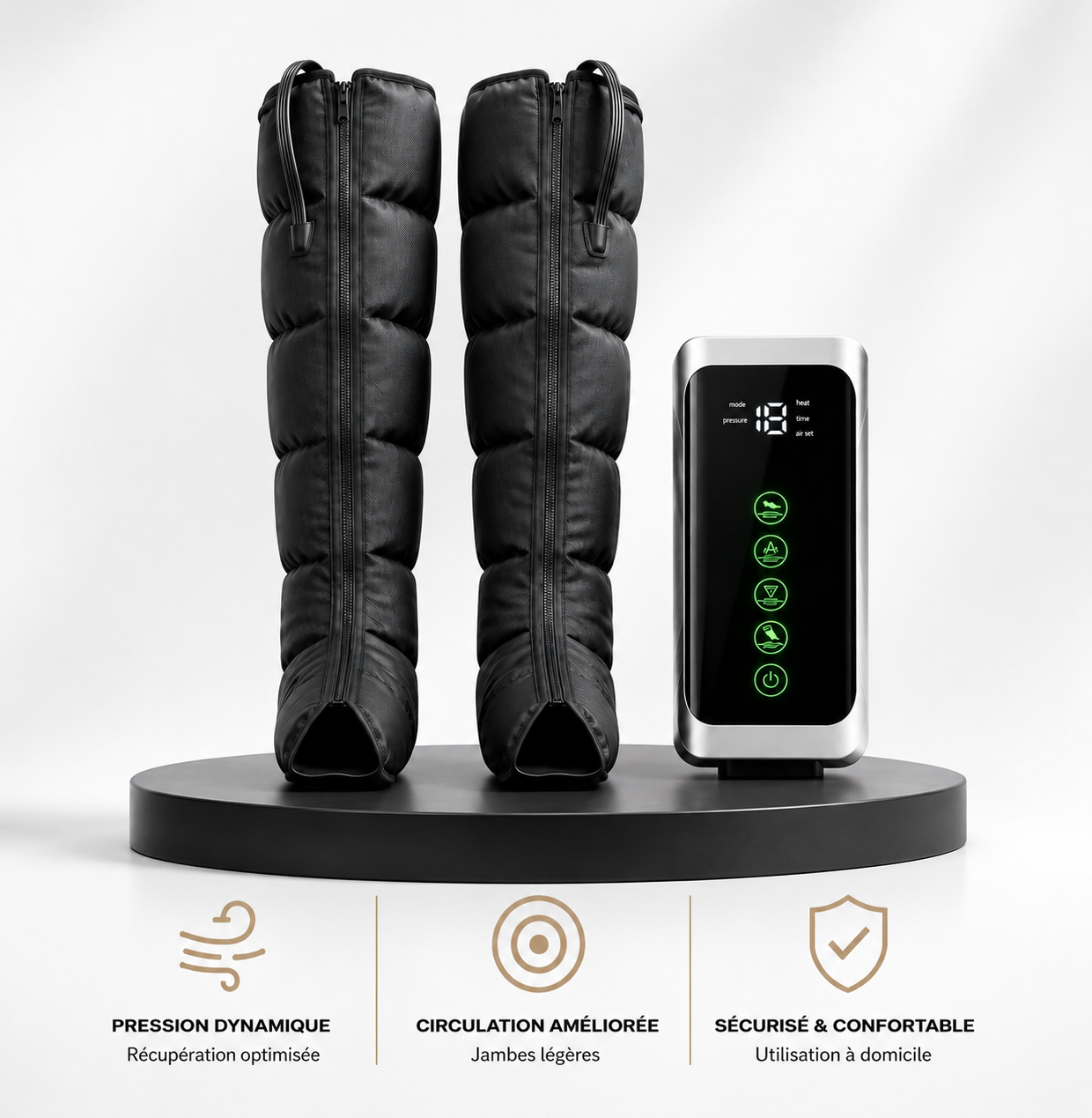 Bottes de compression pneumatique pour la récupération musculaire à la maison Image