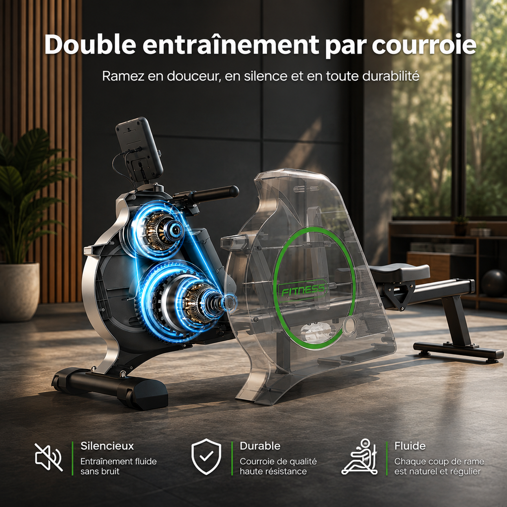 Rameur Magnétique 16 Niveaux pour la Maison