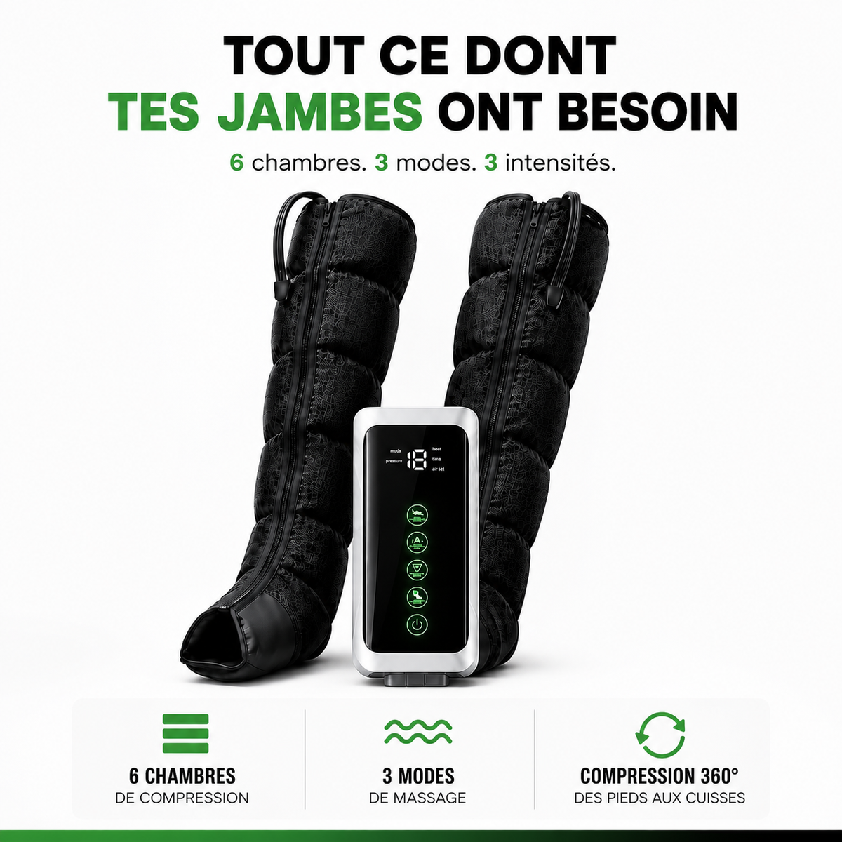 Bottes de Compression Pneumatique pour Jambes