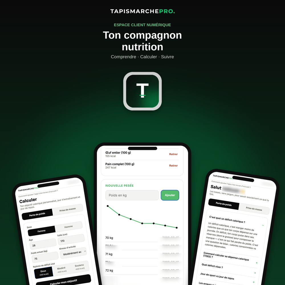Programme Nutrition TapisMarchePro